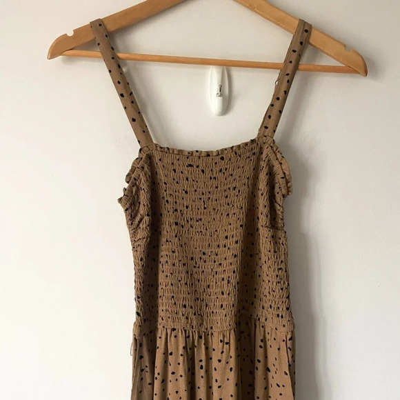 Abercrombie & Fitch Leopard Print Smocked Top  Jumpsuit NWT Size Small - Picture 4 of 8